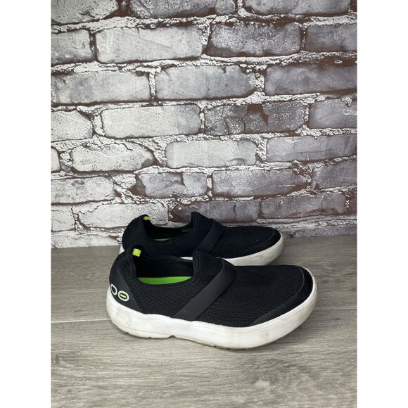 Oofos Black Fabric Slip On Recovery Shoes Women Sz 38.5EU/8M US - Picture 13 of 16